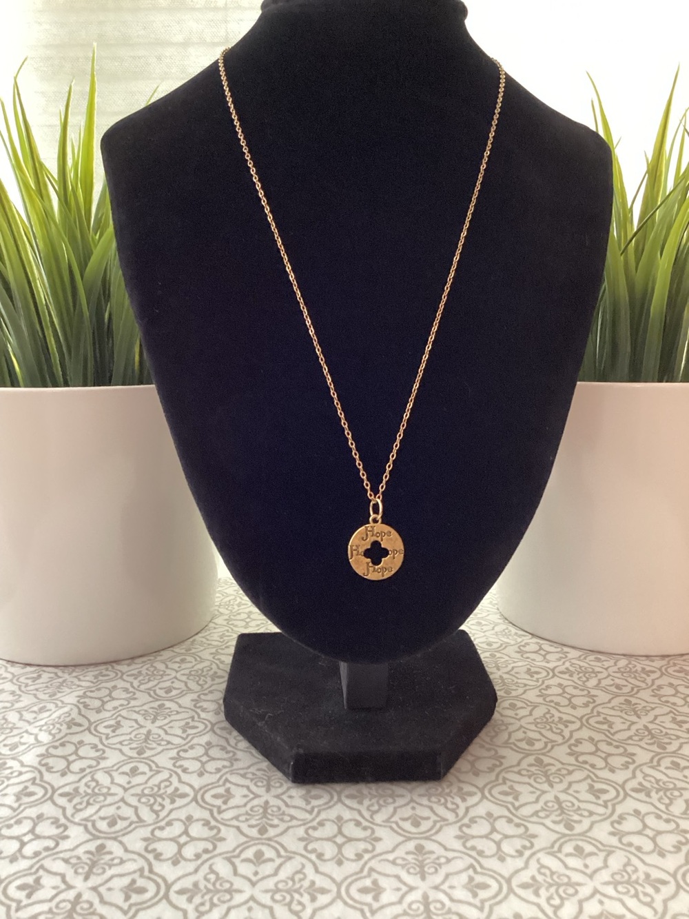 Hope Pendant on Cable Chain